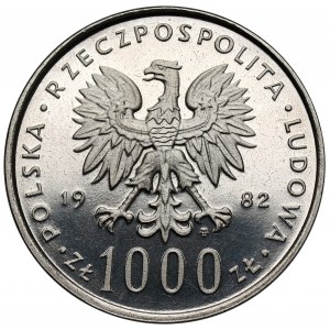 Próba NIKIEL 1.000 złotych 1982 Jan Paweł II - głowa