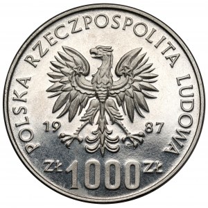 Próba NIKIEL 1.000 złotych 1987 Olimpiada Seul