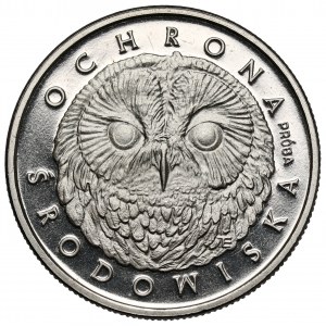 Próba NIKIEL 200 złotych 1986 Głowa sowy