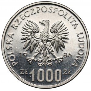 Próba NIKIEL 1.000 złotych 1986 Władysław I Łokietek