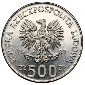 Próba NIKIEL 500 złotych 1987 ME w Piłce Nożnej