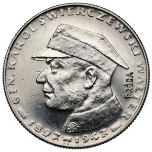 Próba NIKIEL 10 złotych 1967 Świerczewski - w czapce
