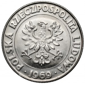 Próba NIKIEL 10 złotych 1969, 25-lecie PRL