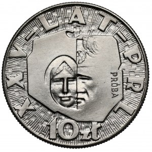 Próba NIKIEL 10 złotych 1969, XXV lat PRL