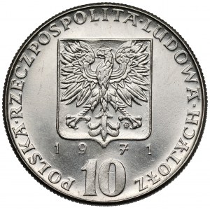 Próba NIKIEL 10 złotych 1971 FAO - Ryba