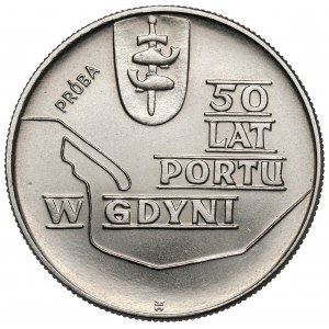 Próba NIKIEL 10 złotych 1972 Port w Gdyni - tło bez desenia