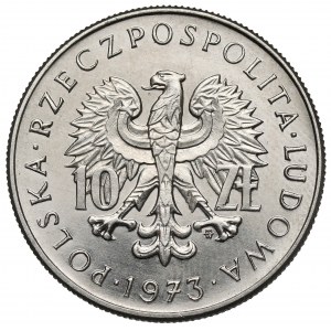 Próba NIKIEL 10 złotych 1973, 200 lat KEN - daty