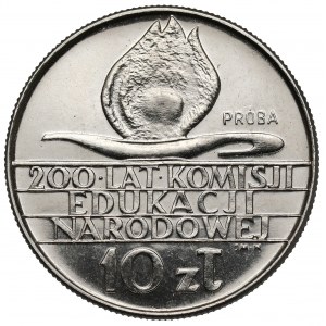 Próba NIKIEL 10 złotych 1973, 200 lat KEN - Kaganek