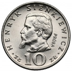 Próba NIKIEL 10 złotych 1974 Sienkiewicz
