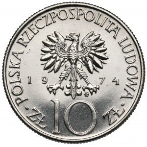 Próba NIKIEL 10 złotych 1974 Mickiewicz