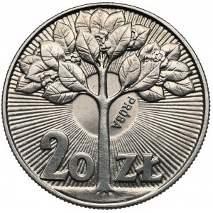Próba NIKIEL 20 złotych 1973 Drzewo