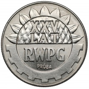 Próba NIKIEL 20 złotych 1974 RWPG - tło z 'ziarnem'