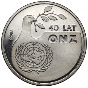 Próba NIKIEL 1.000 złotych 1985, 40 Lat ONZ