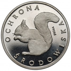 Próba NIKIEL 1.000 złotych 1985 Wiewiórka