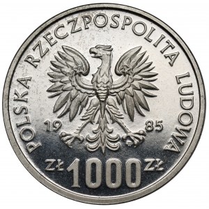 Próba NIKIEL 1.000 złotych 1985 Wiewiórka