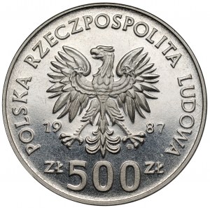 Próba NIKIEL 500 złotych 1987 Olimpiada Calgary