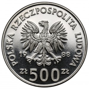Próba NIKIEL 500 złotych 1988 MŚ w Piłce Nożnej Włochy