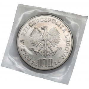 Próba NIKIEL 100 złotych 1978 Głowa łosia - zgrzewka