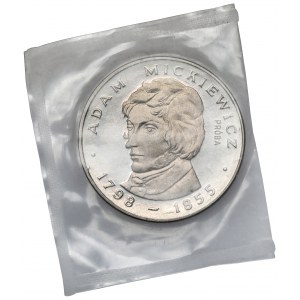 Próba NIKIEL 100 złotych 1978 Adam Mickiewicz - z loczkiem - zgrzewka