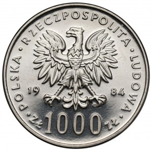 Próba NIKIEL 1.000 złotych 1984, 40-lecie PRL