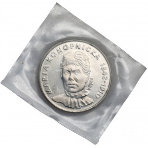 Próba NIKIEL 20 złotych 1977 Maria Konopnicka - duży Orzeł - zgrzewka