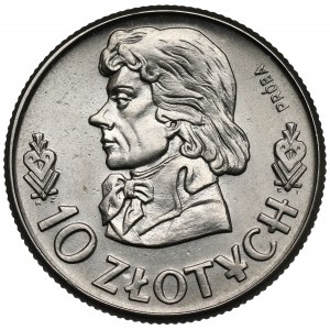 Próba NIKIEL 10 złotych 1960 Kościuszko - popiersie
