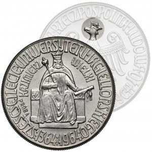 Próba NIKIEL 10 złotych 1964 Kazimierz Wielkie - orzeł w KORONIE