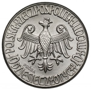 Próba NIKIEL 10 złotych 1964 Kazimierz Wielkie - orzeł w KORONIE