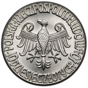 Próba NIKIEL 10 złotych 1964 Kazimierz Wielki - na tronie