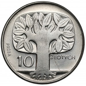 Próba NIKIEL 10 złotych 1964 Drzewo