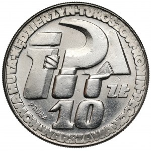 Próba NIKIEL 10 złotych 1964 klucz, sierp i kielnia - ZE ZNAKIEM