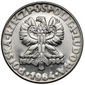 Próba NIKIEL 10 złotych 1964 klucz, sierp i kielnia - ZE ZNAKIEM