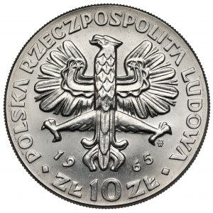 Próba NIKIEL 10 złotych 1965, VII wieków Warszawy - Nike