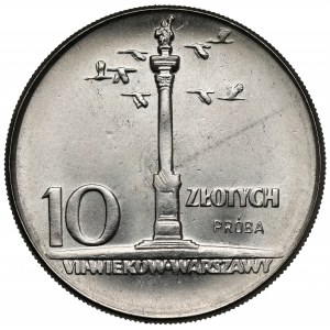 Próba NIKIEL 10 złotych 1965 Duża Kolumna
