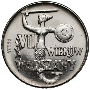 Próba NIKIEL 10 złotych 1965, VII wieków Warszawy - Syrena