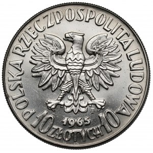 Próba NIKIEL 10 złotych 1965, VII wieków Warszawy - Syrena