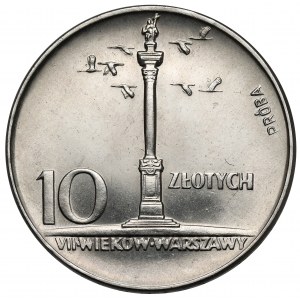 Próba NIKIEL 10 złotych 1966 Mała Kolumna