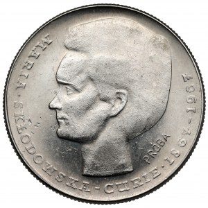 Próba NIKIEL 10 złotych 1967 Skłodowska-Curie - w lewo