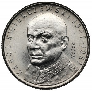 Próba NIKIEL 10 złotych 1967 Świerczewski - bez czapki