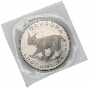 Próba NIKIEL 100 złotych 1979 Ryś na trawie - zgrzewka
