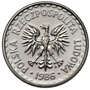 Próba NIKIEL 1 złoty 1986
