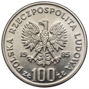 Próba NIKIEL 100 złotych 1985 Pomnik - Szpital Centrum Zdrowia Matki Polki