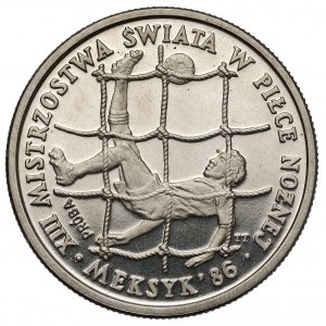 Próba NIKIEL 200 złotych 1985 XIII MŚ w piłce nożnej - Meksyk