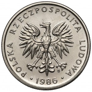 Próba NIKIEL 5 złotych 1986