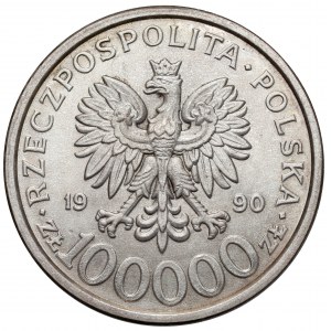 100.000 złotych 1990 Solidarność - odmiana B