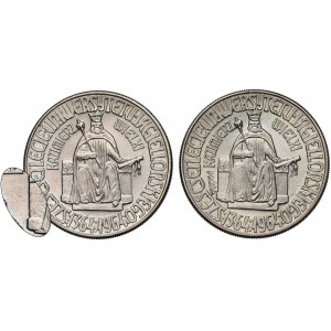 Próba CuNi 10 złotych 1964 Kazimierz Wielki - z i BEZ napisu PRÓBA (2szt)