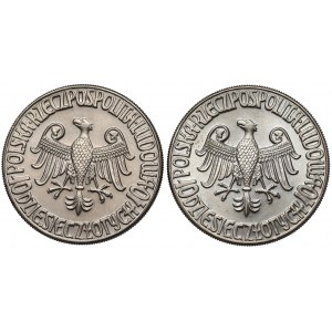 Próba CuNi 10 złotych 1964 Kazimierz Wielki - z i BEZ napisu PRÓBA (2szt)
