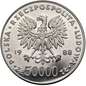 Próba NIKIEL 50.000 złotych 1988 Piłsudski
