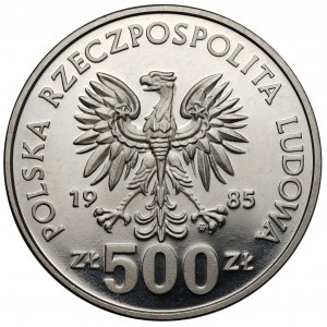 Próba NIKIEL 500 złotych 1985 Przemysław II