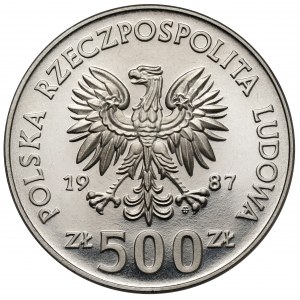 Próba NIKIEL 500 złotych 1987 Kazimierz III Wielki